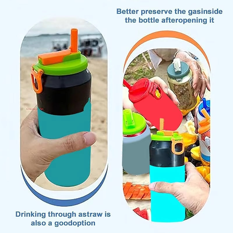 Reusable Soda Can Lid with Straw (photo 3)