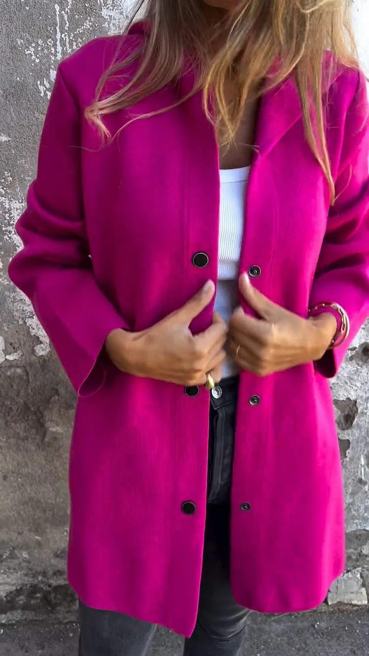 Women's Hooded Single-Breasted Loose Jacket (photo 8)