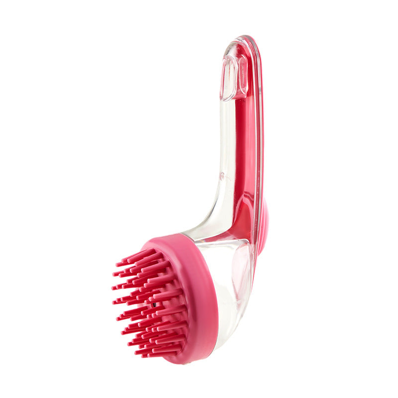 Long-Handle Pet Bath Brush with Shampoo Dispenser (photo 10)