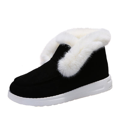 Women's Slip-On Snow Boots with Plush Collar and Lining (photo 9)