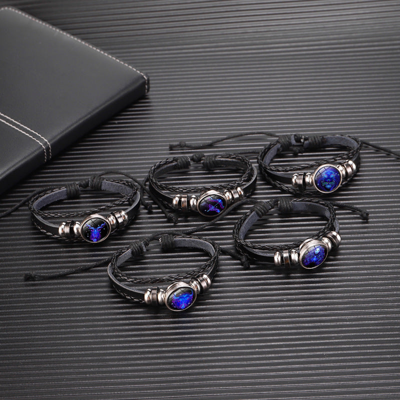 Zodiac Sign Glow-in-the-Dark Braided Bracelet (photo 6)