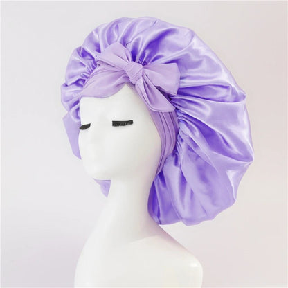 Satin Sleep Bonnet with Ribbon (photo 22)