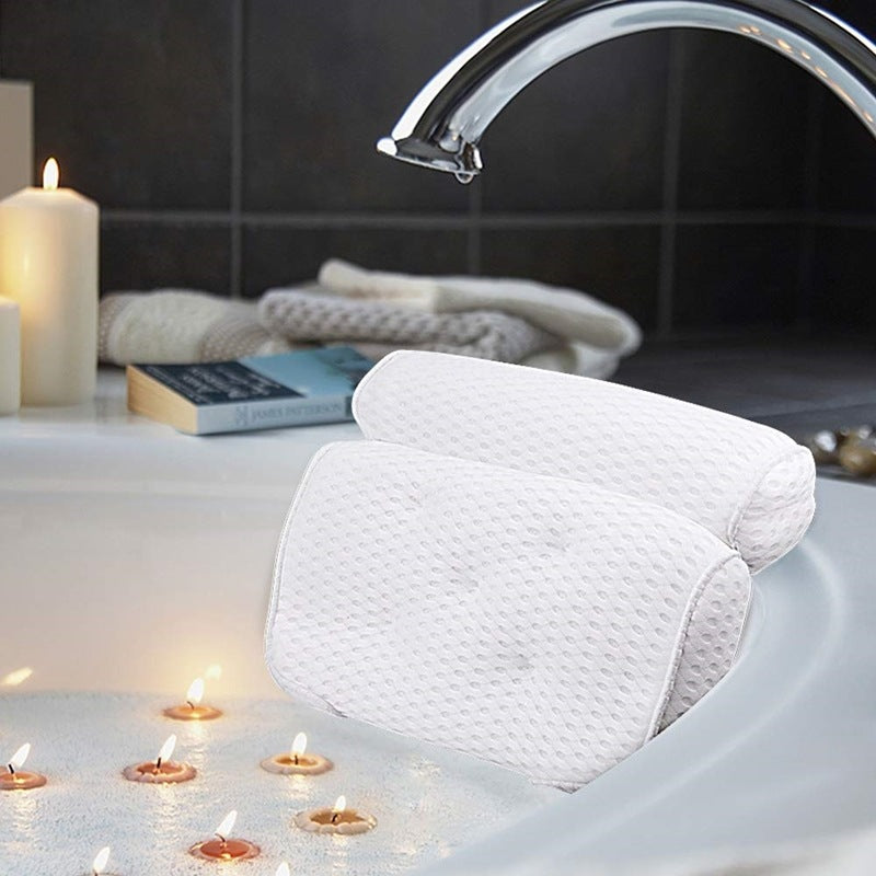 Bath Pillow with Suction Cups for Tub, Head and Neck Support Cushion (photo 3)