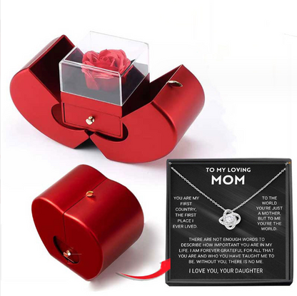 Preserved Rose Apple Gift Box with Necklace (photo 30)