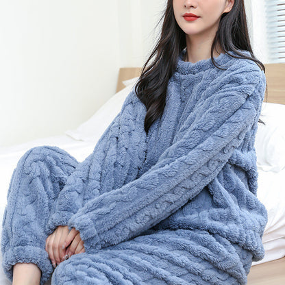 Women's Coral Fleece Pajama Set (photo 3)