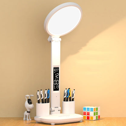 Rechargeable LED Desk Lamp with Clock (photo 3)