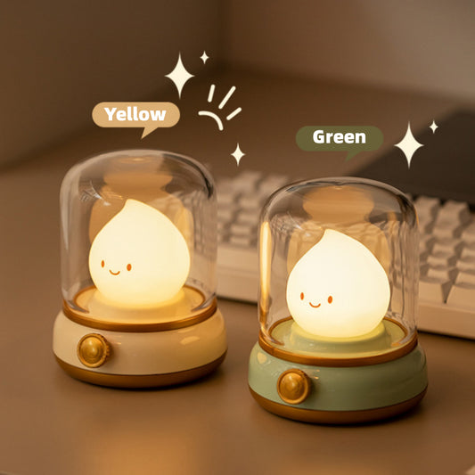 Retro Oil-Lamp Style Rechargeable LED Night Lamp