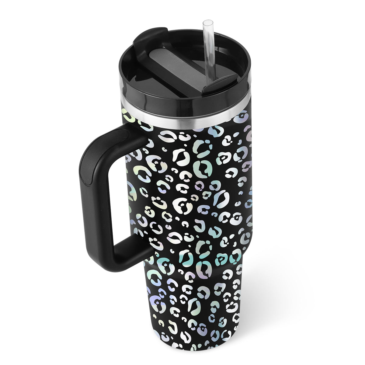 40 oz Insulated Stainless Steel Tumbler with Handle, Lid and Straw (photo 54)