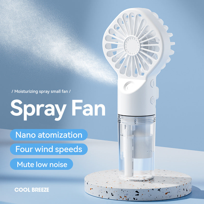 Handheld Mist Spray Fan, 4 Speeds, USB Rechargeable (photo 5)