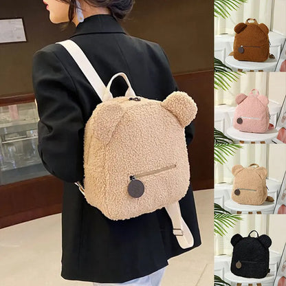 Plush Bear Mini Backpack