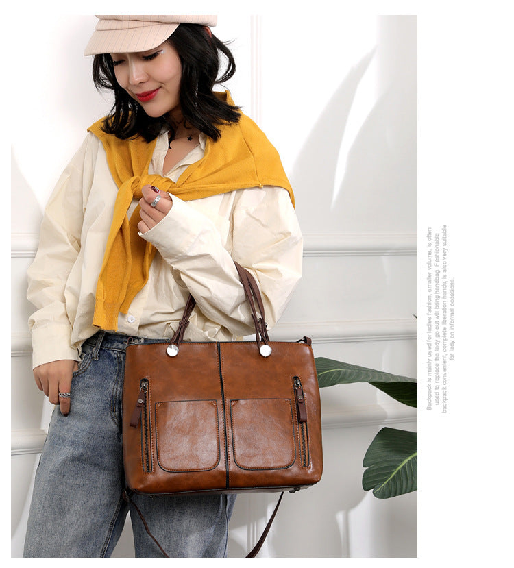 Women's Retro Large Crossbody Shoulder Bag (photo 6)