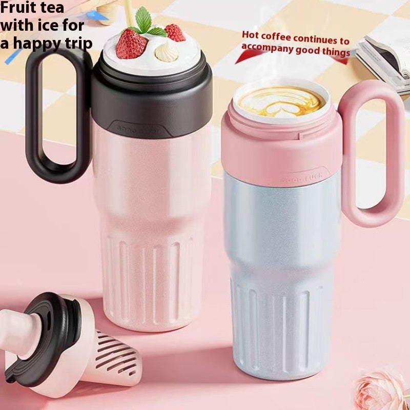 780 ml Stainless Steel Tumbler with Handle, Lid and Straw (photo 4)