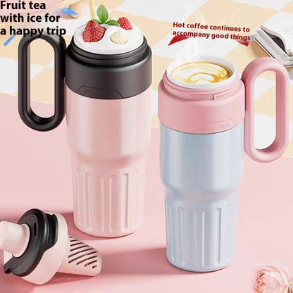 780 ml Stainless Steel Tumbler with Handle, Lid and Straw (photo 4)
