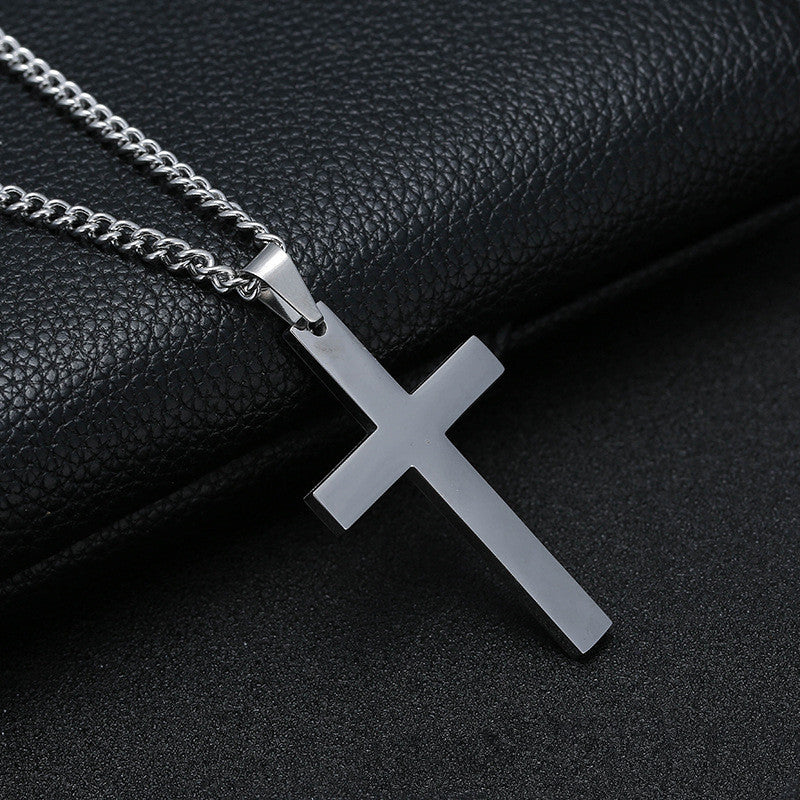 Stainless Steel Cross Pendant Necklace (photo 5)