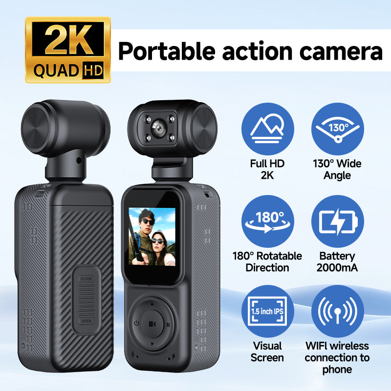 Handheld Dual-Lens Action Camera for Outdoor and Cycling (photo 3)