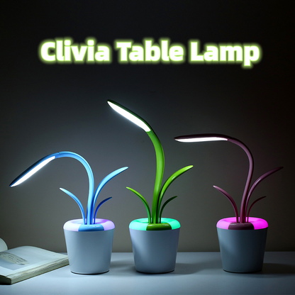 Plant-Shaped Rechargeable LED Table Lamp with Night Light Mode