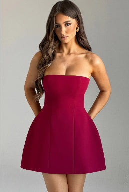 Women's Backless Tube A-Line Mini Dress (photo 10)