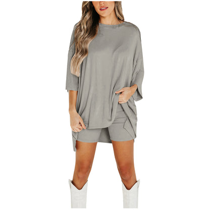 Women's Batwing T-Shirt and Shorts Set (photo 25)