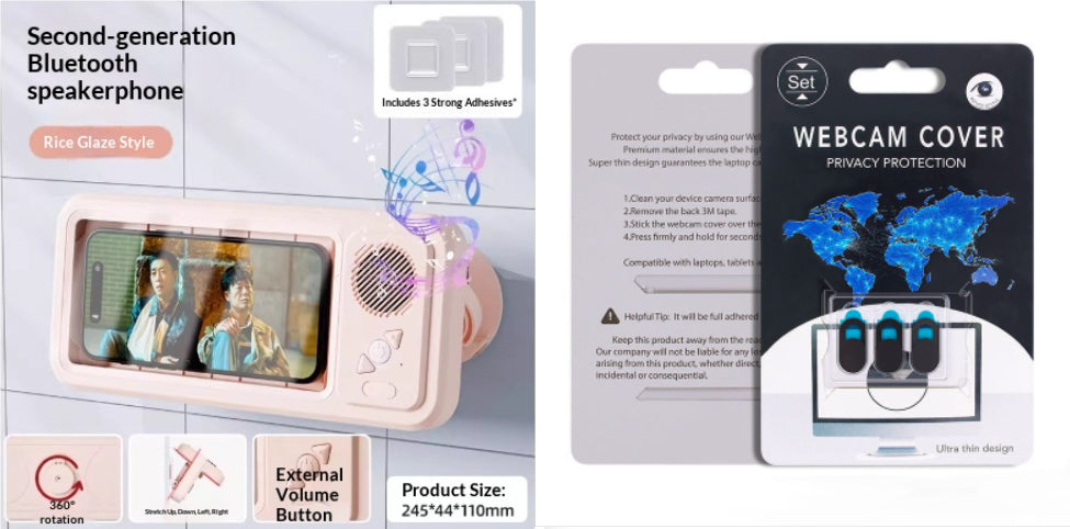 Shower Phone Holder Box with Bluetooth Speaker (photo 12)