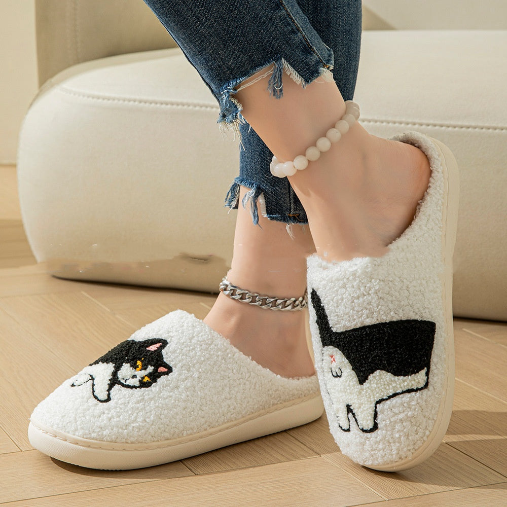 Cartoon Fuzzy Cotton Slippers (photo 5)