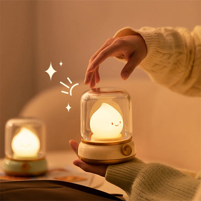 Retro Oil-Lamp Style Rechargeable LED Night Lamp (photo 2)