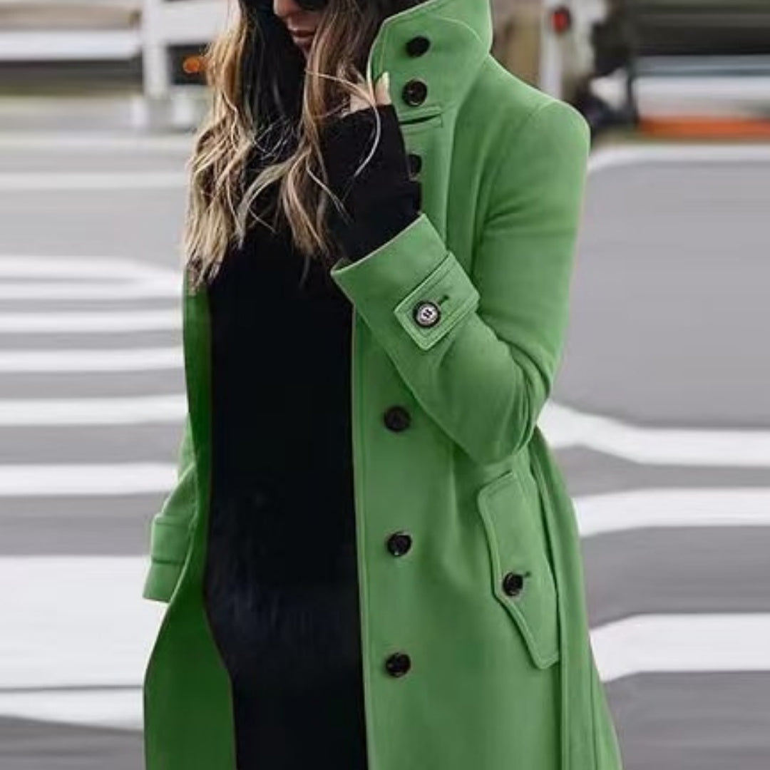 Women's Slim Stand-Collar Single-Breasted Coat (photo 18)
