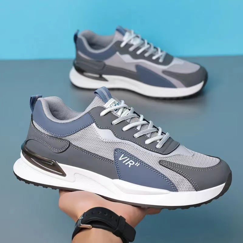 Men's Colorblock Mesh Lace-Up Sneakers (photo 9)
