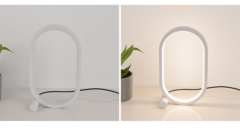 Oval Ring LED Table Lamp, USB, Touch, Button or Remote Control (photo 10)