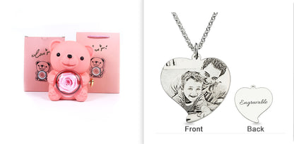 Rotating Bear and Rose Jewelry Gift Box (photo 21)