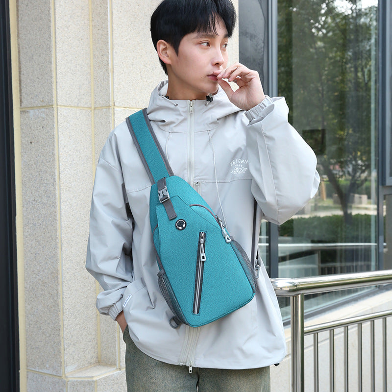 Men's Oxford Cloth Crossbody Chest Bag (photo 2)