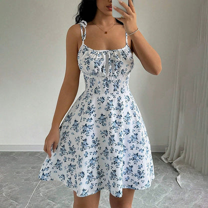 Women's Printed A-Line Short Dress (photo 7)