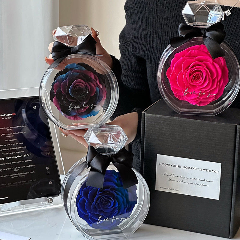 Dried Flower Bouquet in Clear Bottle (photo 4)