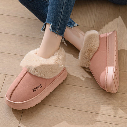 Women's Platform Plush Slippers with Faux Fur Lining (photo 6)
