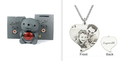 Rotating Bear and Rose Jewelry Gift Box (photo 20)