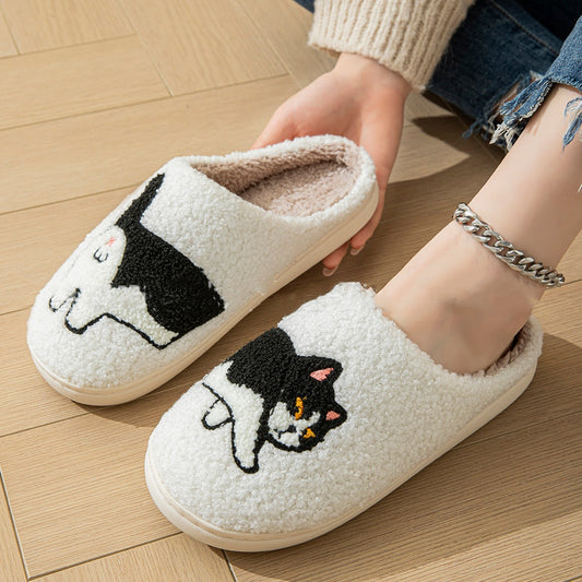 Cartoon Fuzzy Cotton Slippers