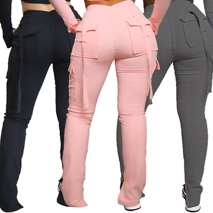 Women's High-Waist Drawstring Cargo Pants (photo 8)