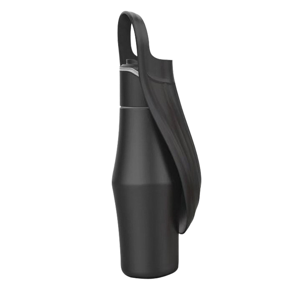 Portable Stainless Steel Dog Water Bottle with Leaf Bowl (photo 7)