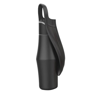 Portable Stainless Steel Dog Water Bottle with Leaf Bowl (photo 7)
