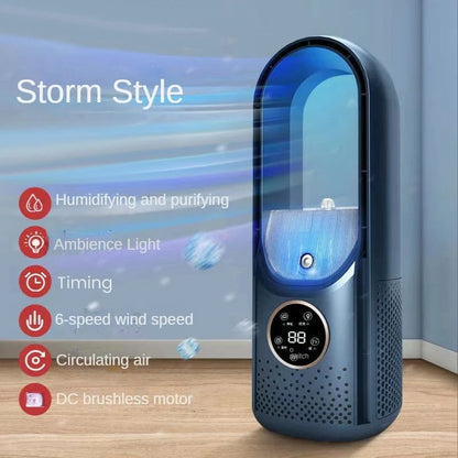 Portable USB Bladeless Cooling Fan with Water Tank and Timer (photo 10)