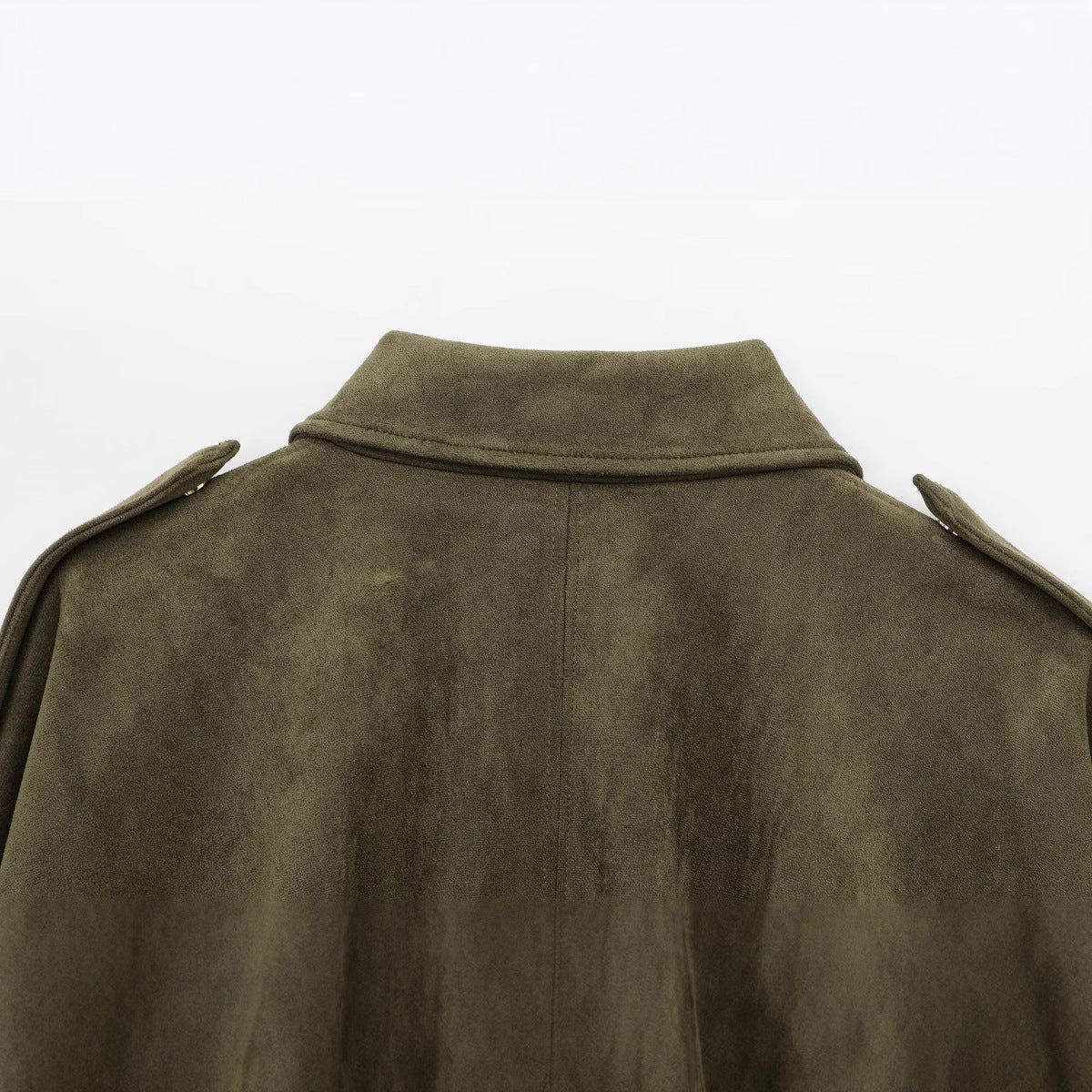 Faux Suede Zip-Up Jacket with Matching Pants and Skirt Options (photo 6)