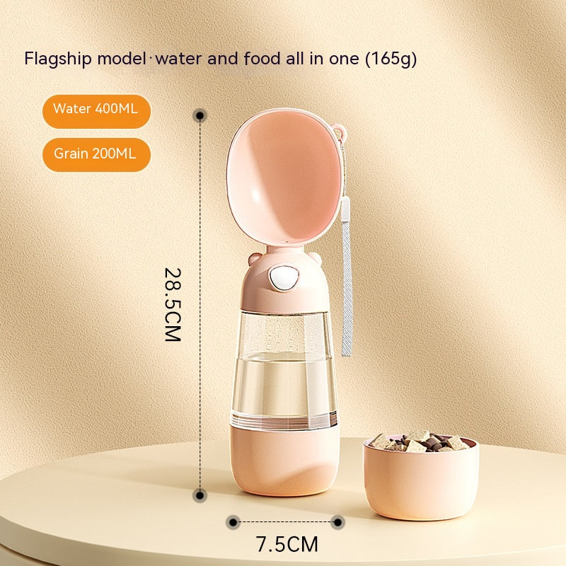 Portable Pet Water Bottle with Food Container (photo 14)