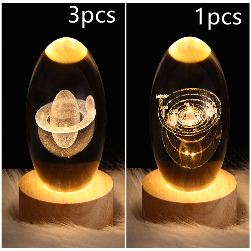 Wood Base Crystal Ball Night Lamp (photo 22)