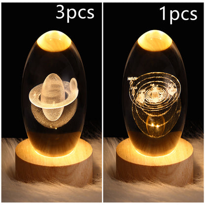 Wood Base Crystal Ball Night Lamp (photo 22)