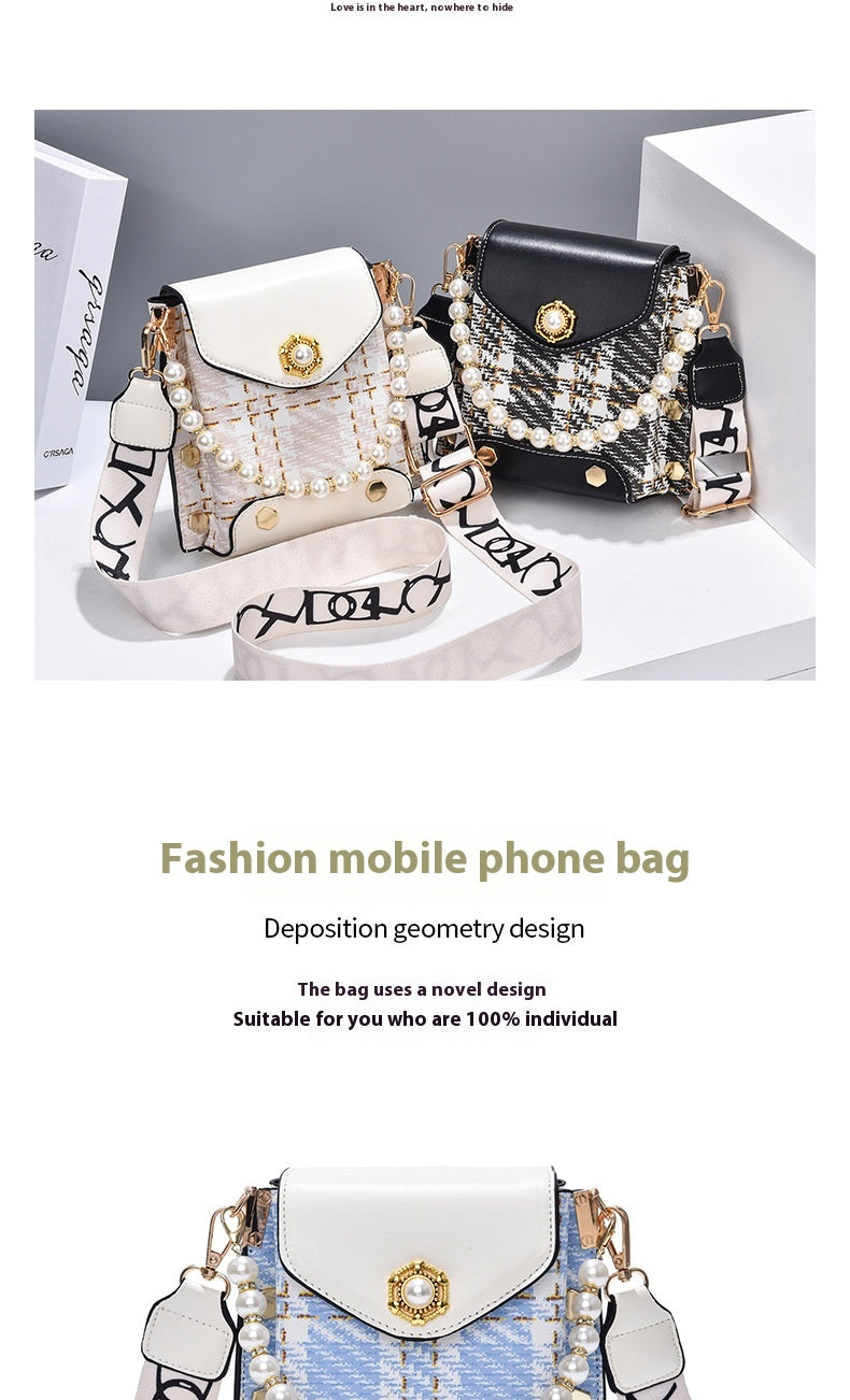 Mini Crossbody Phone Bag with Pearl Chain (photo 34)