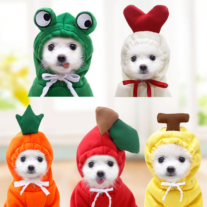 Fruit-Themed Fleece Hoodie for Small Dogs (photo 4)