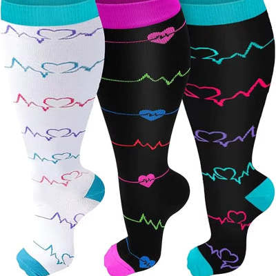 Plus-Size Printed Compression Socks (photo 32)