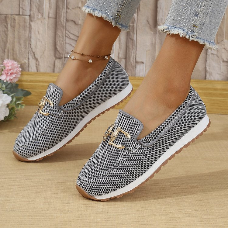 Women's Canvas Low-Top Flat Sneakers (photo 2)