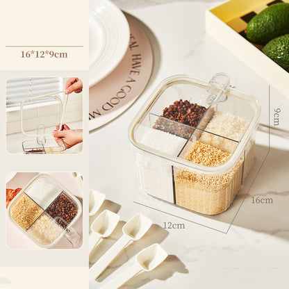 Kitchen Utensil Holder with 4-Compartment Spice Box – Spice Box Only