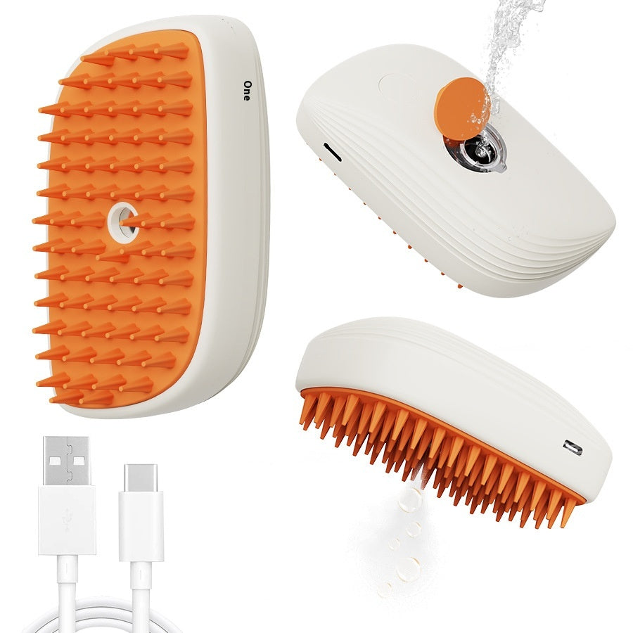 USB Rechargeable Pet Steam Grooming Brush (photo 4)