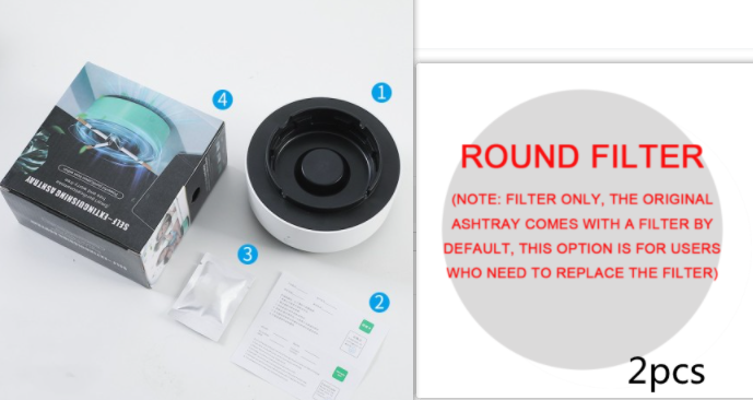 Ashtray with Built-In Fan and Replaceable Filter (photo 22)